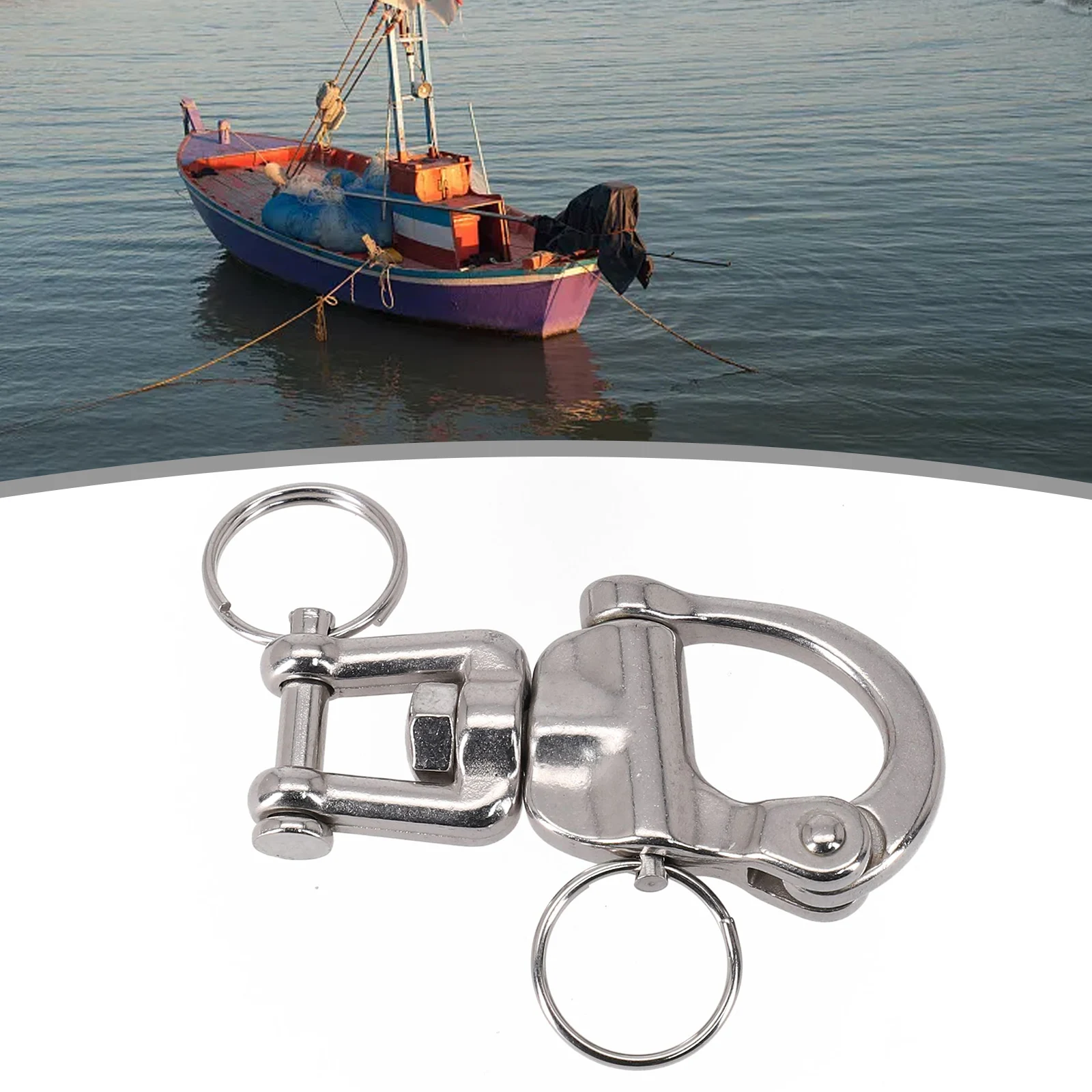 Brand New Swivel Shackle Boat Parts Universal Fitment 316 Stainless Steel 70mm Accessories Fork Marine Hardware
Brand New Swivel Shackle Boat Parts Universal Fitment 316 Stainless Steel 70mm Accessories Fork Marine Hardware