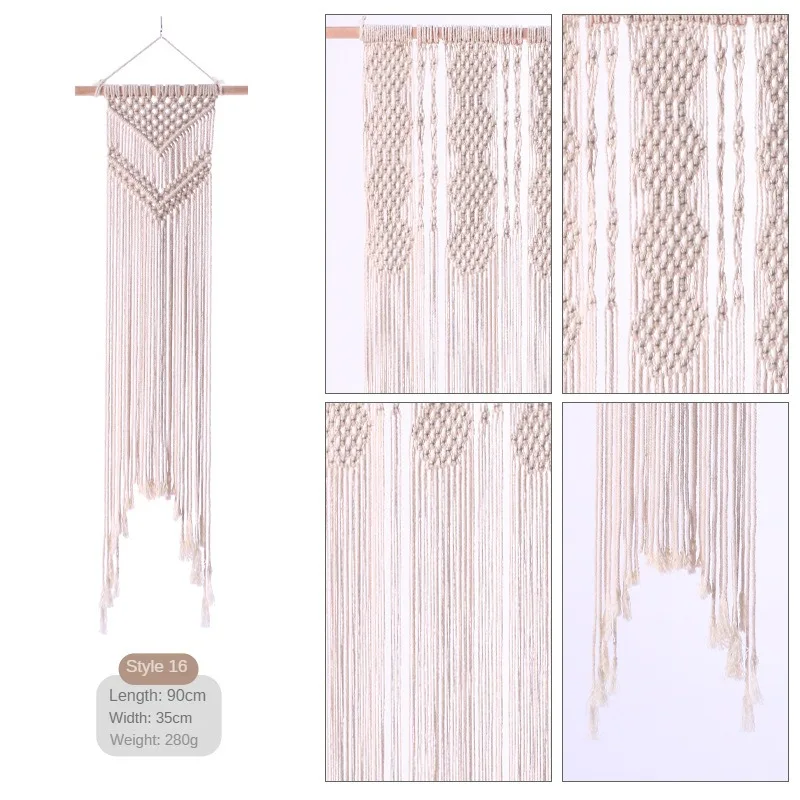 Nordic Boho Cotton Rope Long Tassel Wall Tapestry 16 S34d8f26228404c11a5e203f711c5c543S