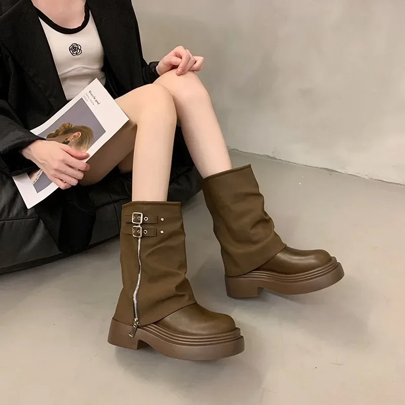 PU Mid-Calf Square Heel Modern Boots 2023 Fashion Zip Women's Shoes Winter Round Toe Solid Women's Boots Botas De Mujer
PU Mid-Calf Square Heel Modern Boots 2023 Fashion Zip Women's Shoes Winter Round Toe Solid Women's Boots Botas De Mujer