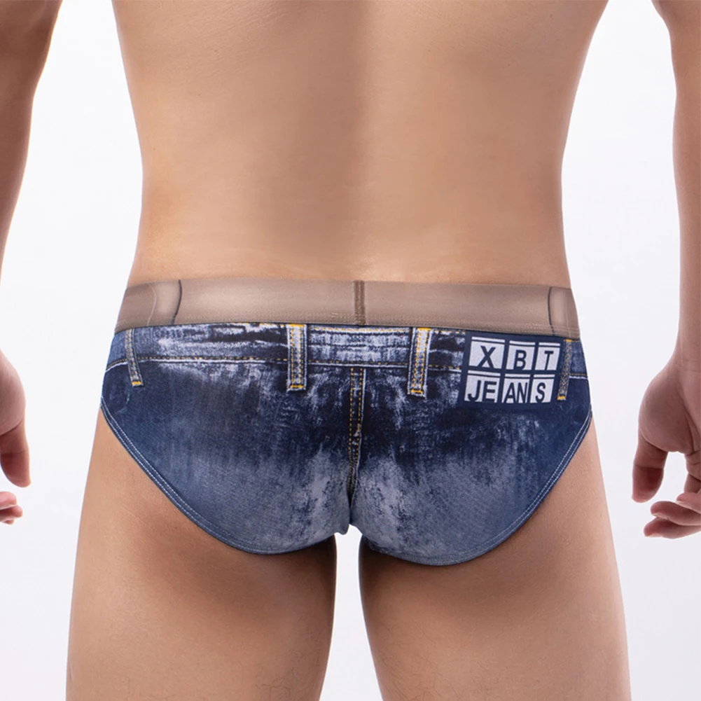Mens Sexy Elasticity Slips Underwear Bikinis 3D Print Jeans High Quality Shorts Sleepwear Trunks Briefs Underwear Thong
Mens Sexy Elasticity Slips Underwear Bikinis 3D Print Jeans High Quality Shorts Sleepwear Trunks Briefs Underwear Thong