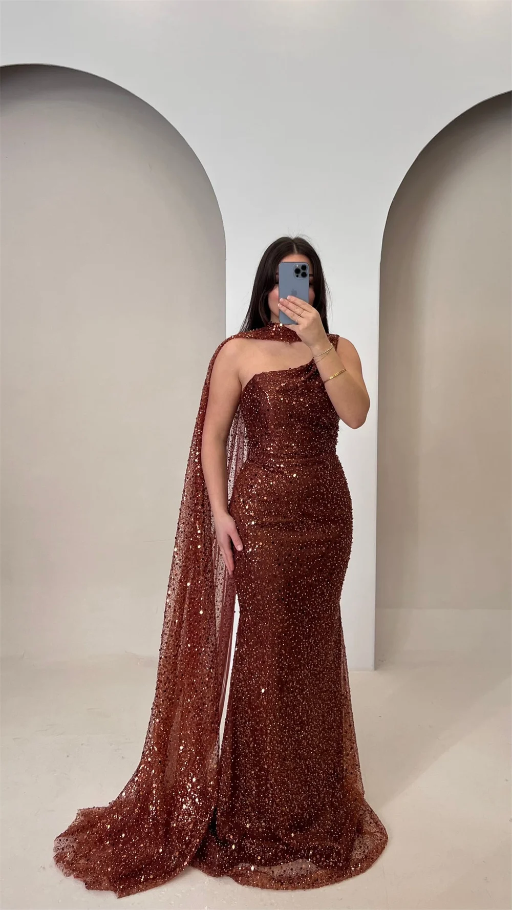 Sansa Customized Glitter One Shoulder Mermaid Prom Dresses Sleeveless Elegant فساتين سهرة Floor-length جديد في الفساتين 2025 11 S34dde88a5a1449ba9dfdd6c10284113d4