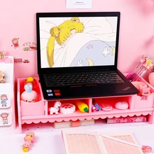 Cute Mini Computer Desk Stand Office Desktop Storage Pink Wood Bracket Notebook Desk Organizer Monitor Increase Rack Supplies
Cute Mini Computer Desk Stand Office Desktop Storage Pink Wood Bracket Notebook Desk Organizer Monitor Increase Rack Supplies