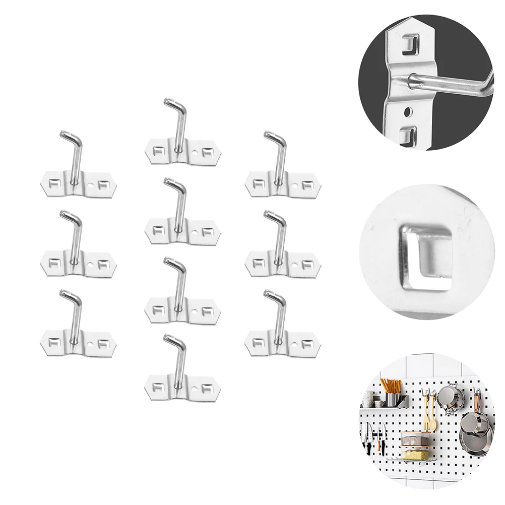 10 Pcs Hole Board Hook Wall Hanger Hooks Heavy Iron Practical for Bathroom Hangers Office Decor
10 Pcs Hole Board Hook Wall Hanger Hooks Heavy Iron Practical for Bathroom Hangers Office Decor