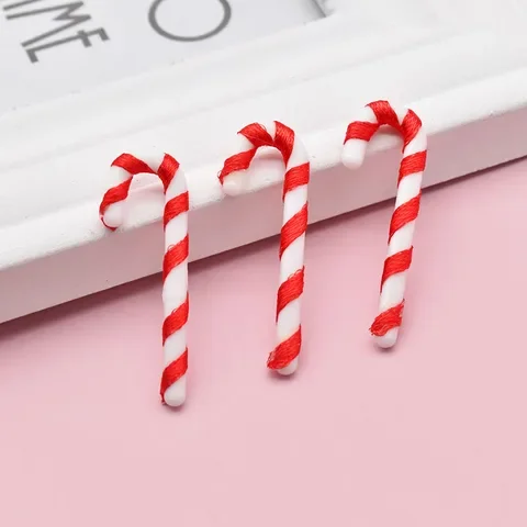 

24PCS Cute Candy Cane Xmas Tree Pendants Merry Christmas Decorations for Home 2021 Navidad Gift Hanging Ornaments New Year 2022