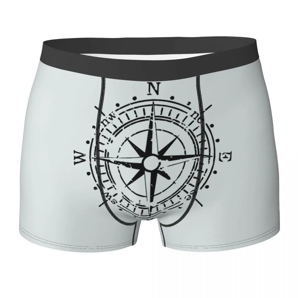 

Novelty Boxer Follow Your Compass Shorts Panties Men's Underwear Breathable Underpants for Male Plus Size