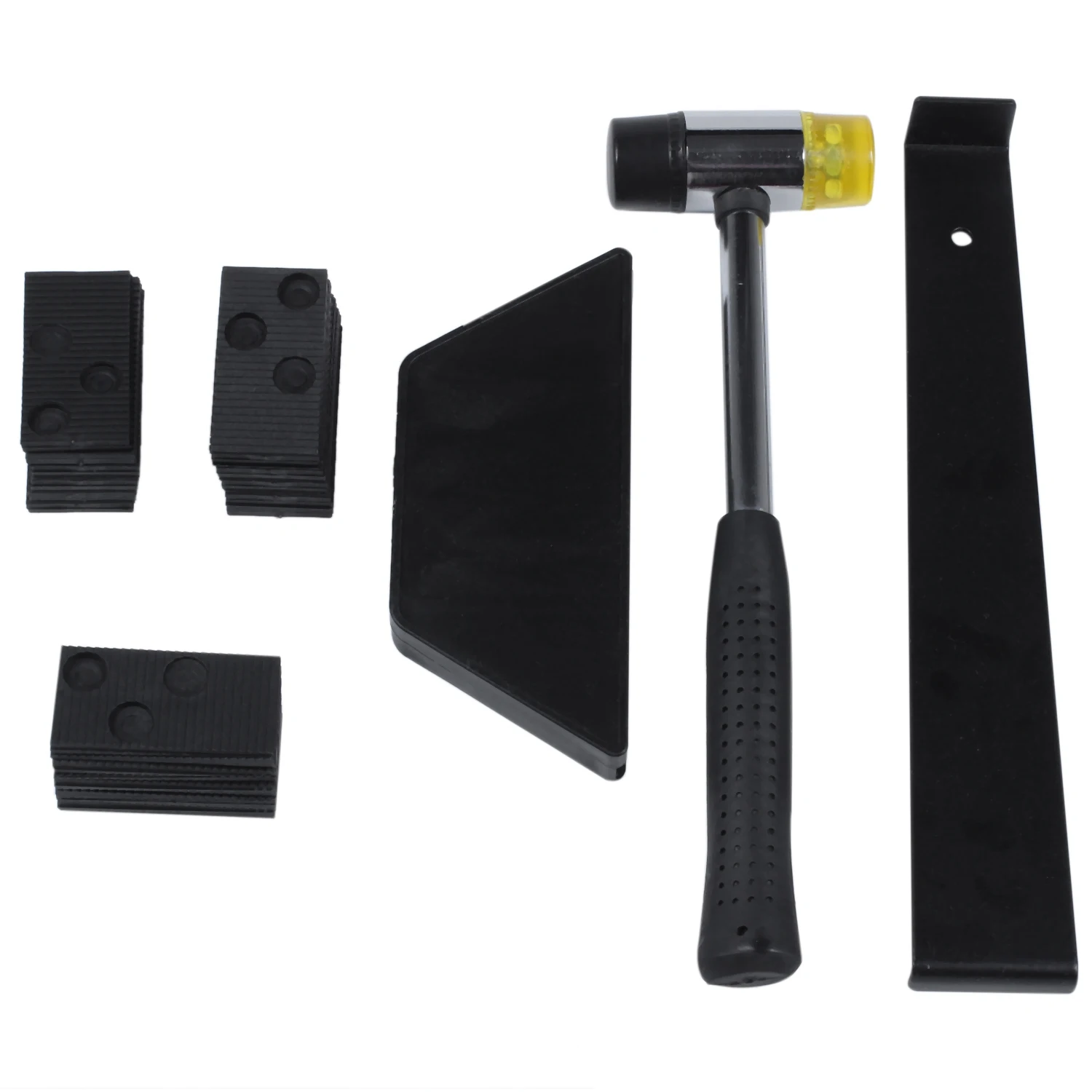 Laminate Wood Flooring Installation Kit Wood Flooring Installation Kit with 30 Spacers, Tapping Block, Pull Bar and Mallet
Laminate Wood Flooring Installation Kit Wood Flooring Installation Kit with 30 Spacers, Tapping Block, Pull Bar and Mallet