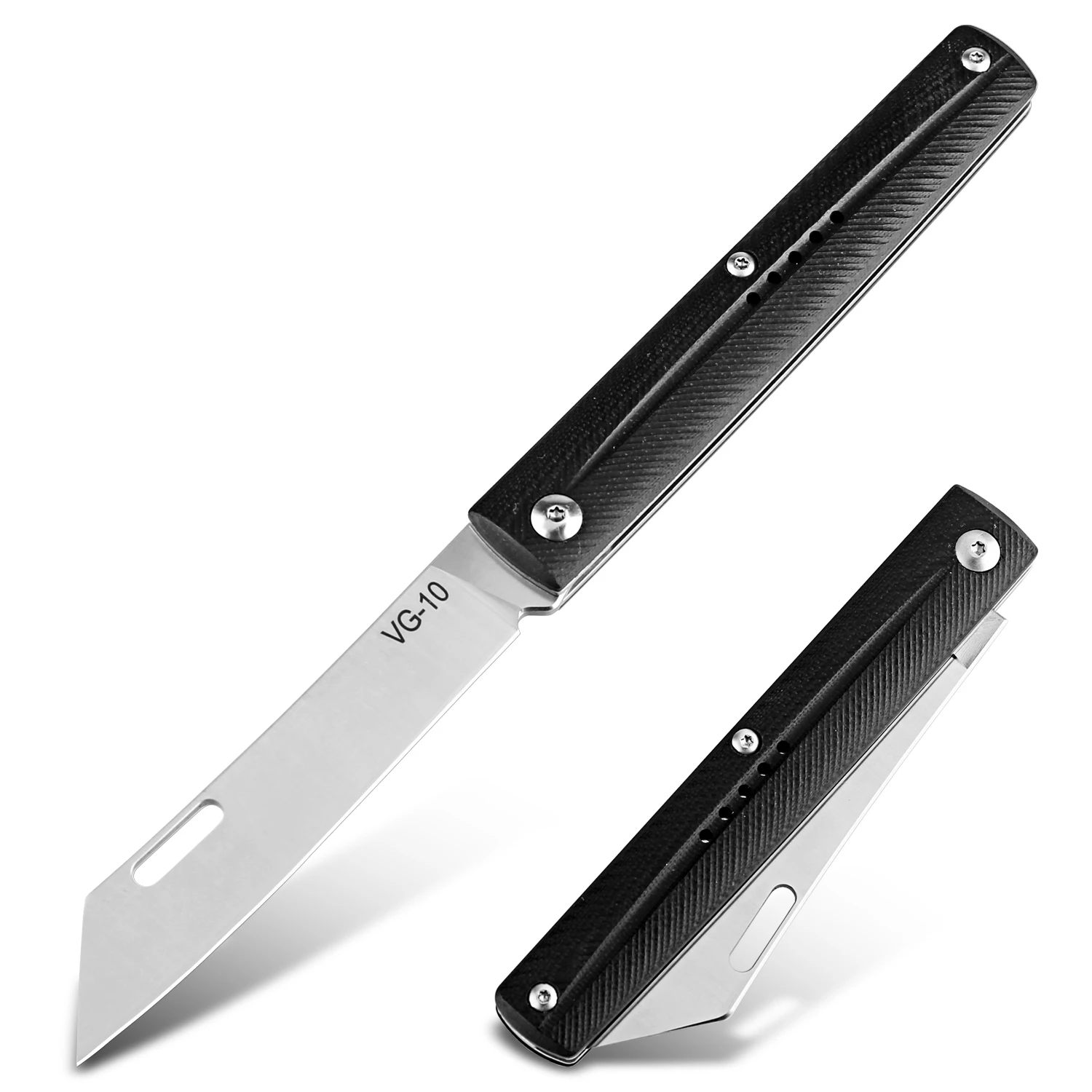 Folding Knife Foldable Camping Knife with VG10 Stainless Steel Blade Anti-skidding and Ergonomic G10 Handle for Outdoor survival
Folding Knife Foldable Camping Knife with VG10 Stainless Steel Blade Anti-skidding and Ergonomic G10 Handle for Outdoor survival