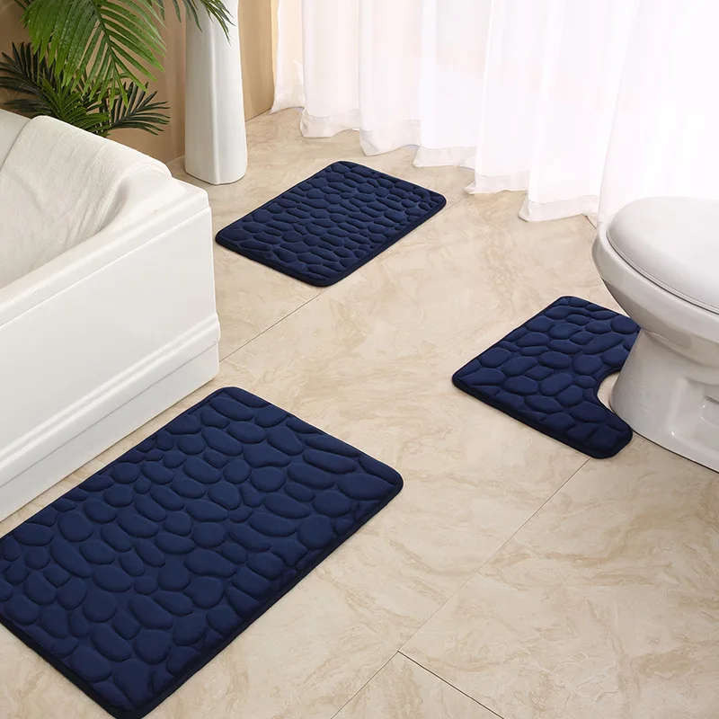 Simple Modern Cobblestone Sponge Water Absorption 3 Piece Bathroom Door Mat Bath Mats For Bathroom
Simple Modern Cobblestone Sponge Water Absorption 3 Piece Bathroom Door Mat Bath Mats For Bathroom