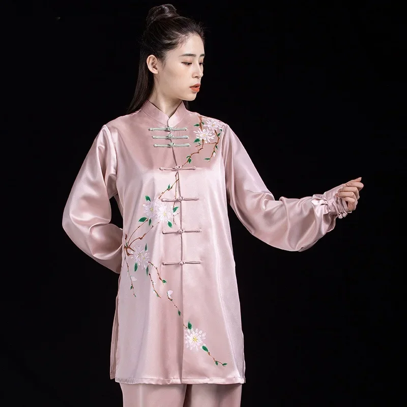 Women'S Soft Silk Tai Chi Suit Kung Fu Wushu Martial Arts Uniform Wing Chun Jacket Pants Morning Exercise Tai Chi Uniform 12492
Women'S Soft Silk Tai Chi Suit Kung Fu Wushu Martial Arts Uniform Wing Chun Jacket Pants Morning Exercise Tai Chi Uniform 12492