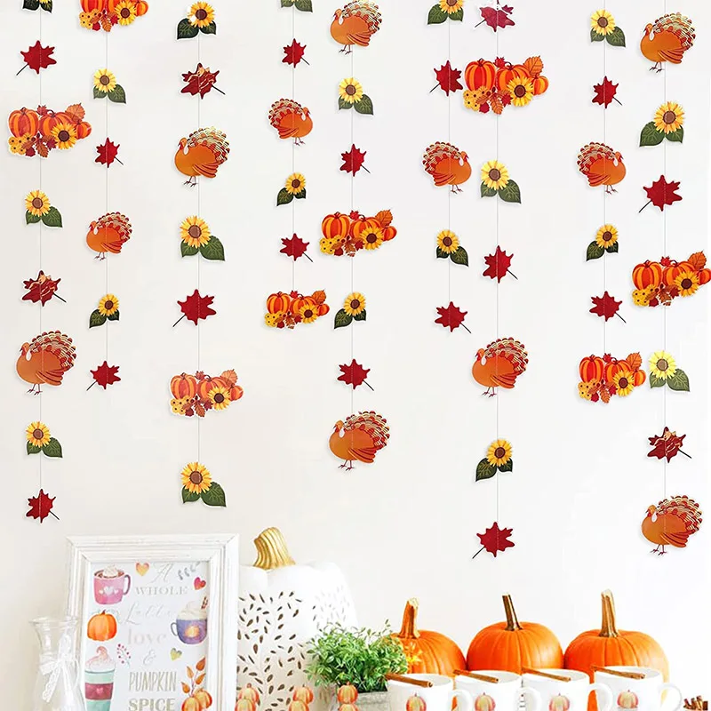 Thanksgiving Day Fall Wedding Party Decoration Autumn Leaves Sunflower Banner Turkey Birthday Garlands Bunting Streamer Backdrop
Thanksgiving Day Fall Wedding Party Decoration Autumn Leaves Sunflower Banner Turkey Birthday Garlands Bunting Streamer Backdrop