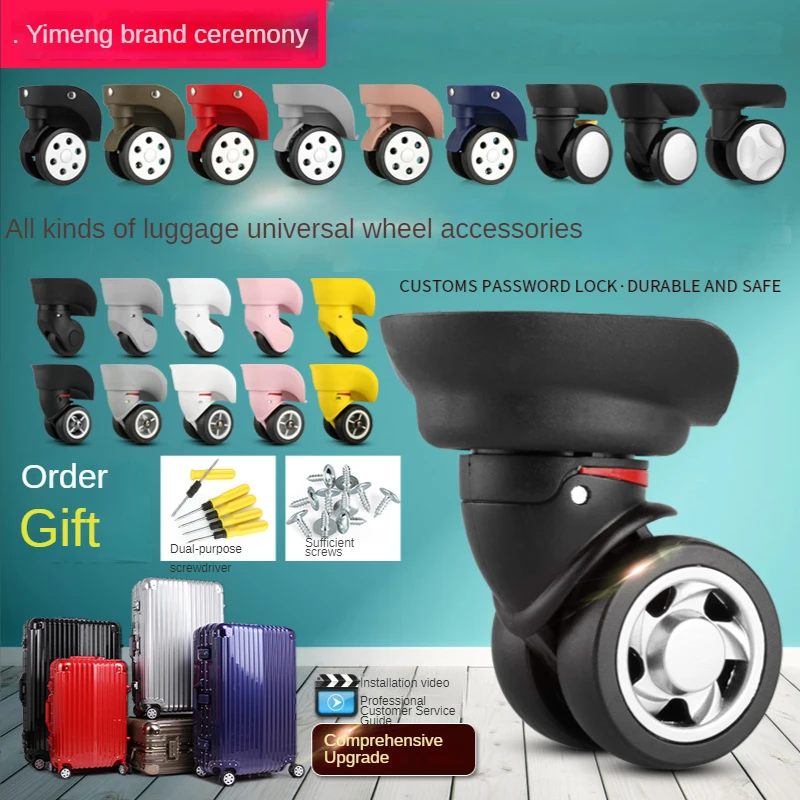 Trolley suitcase universal wheel replacement wheel accessories suitcase roller shock-absorbing mute wheel
Trolley suitcase universal wheel replacement wheel accessories suitcase roller shock-absorbing mute wheel