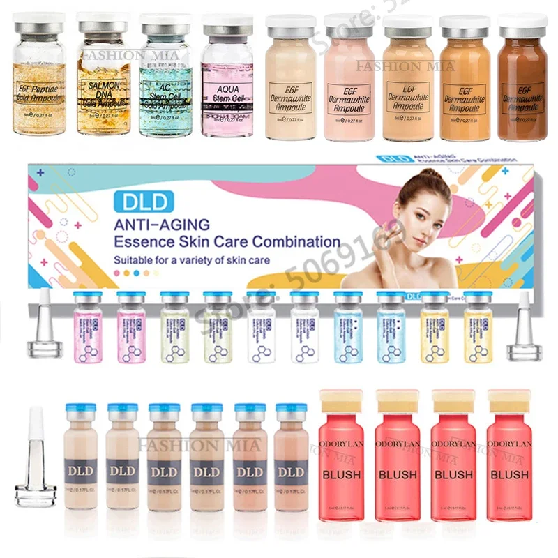 

5ML Korean Cosmetics BB Cream Glow Dermawhite BB Lip Glow Ampoule Beginner Starter Kit Anti-Aging Whitening Serum Foundation