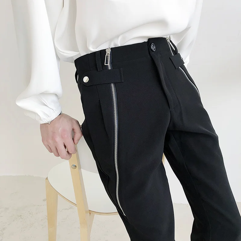 Free Shipping New fashion casual men's male Original zipper design sense cropped pants slim drape stylist pants trend trousers
Free Shipping New fashion casual men's male Original zipper design sense cropped pants slim drape stylist pants trend trousers