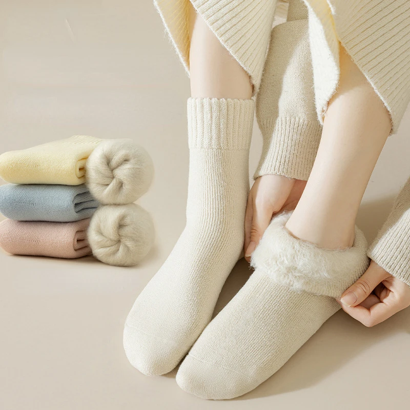Socks for women autumn and winter plus fleece thickened loop socks mid-tube socks warm solid color boneless long socks wholesale
Socks for women autumn and winter plus fleece thickened loop socks mid-tube socks warm solid color boneless long socks wholesale
