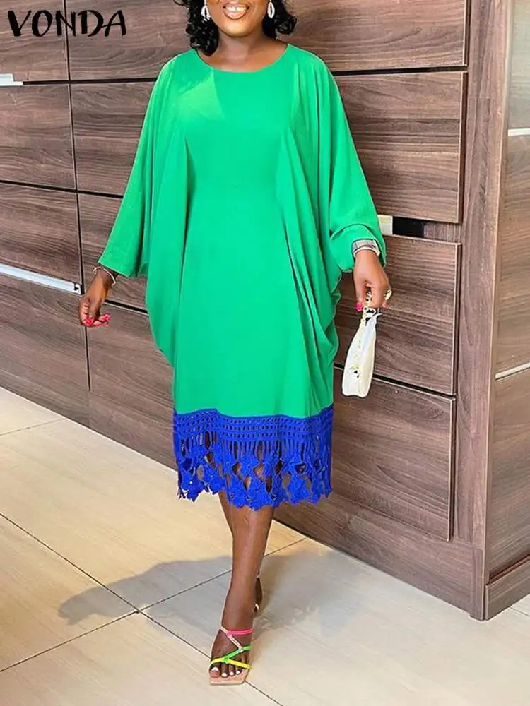 VONDA 2023 Summer Women Oversized Sundress Elegant Dress Casual Midi Robe Long Sleeve Holiday Satin Lace Embroidery Vestidos
VONDA 2023 Summer Women Oversized Sundress Elegant Dress Casual Midi Robe Long Sleeve Holiday Satin Lace Embroidery Vestidos