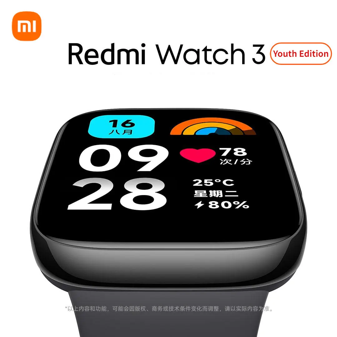 

Newest Xiaomi Redmi Watch 3 Youth Edition Smart Watch 1.83" 12 Days of Battery Life 5ATM Waterproof Bluetooth Voice Calls