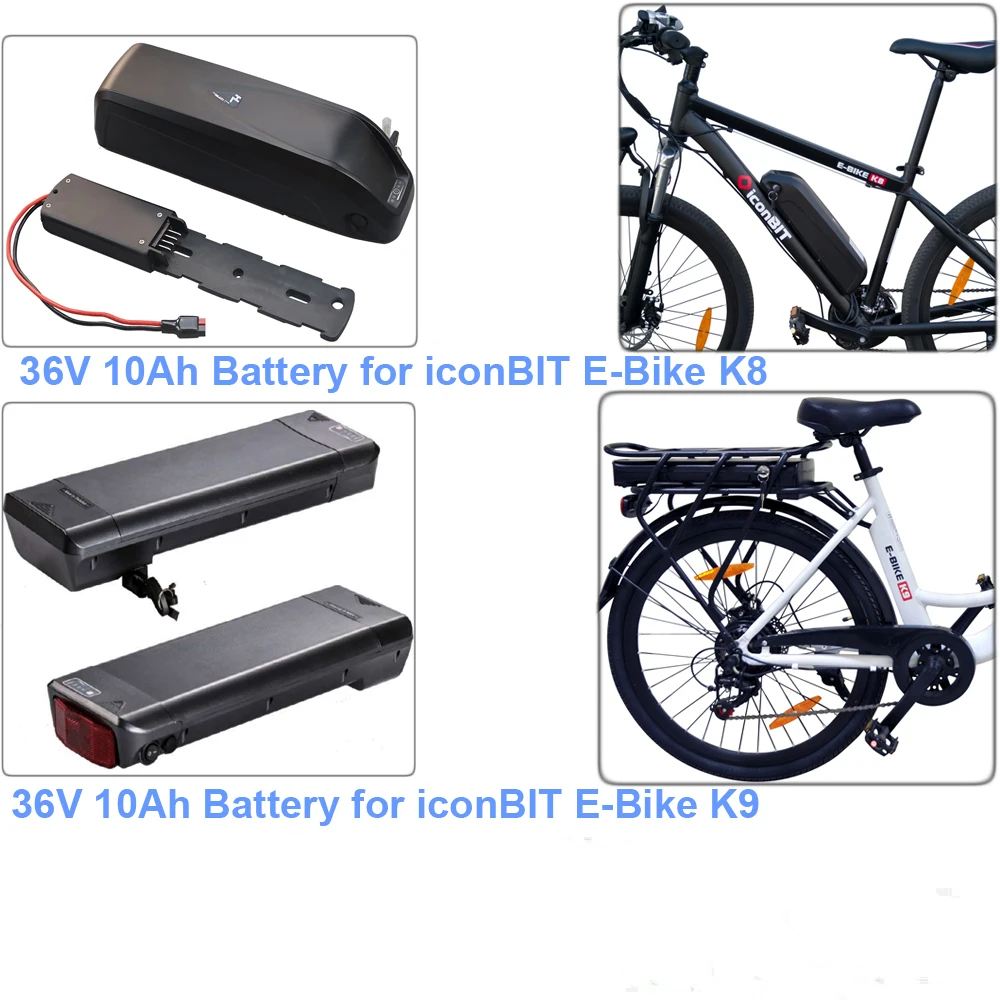 

Electric Bike 36V 10Ah 250W Lithium Battery iconBIT E-Bike K8 K9 Battery