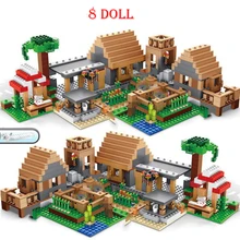 

2022 New Compatible Building Blocks Minecrafted Village City Tree House Waterfall Warhorse Bricks Toys For Children Gifts