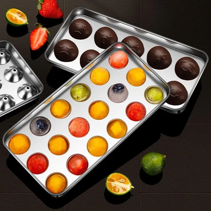 Mini Ice Cube Trays Easy-Release Stainless Mold With Lid Mold For Freezer Ice Making Tool
Mini Ice Cube Trays Easy-Release Stainless Mold With Lid Mold For Freezer Ice Making Tool