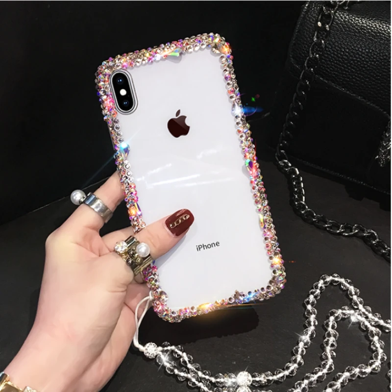 Luxury Rhinestone Glitter Diamond Phone Case For iPhone 14 13 12 11 Pro Max X XS MAX XR 7 8 Plus SE2 Lanyard Transparent Cover
Luxury Rhinestone Glitter Diamond Phone Case For iPhone 14 13 12 11 Pro Max X XS MAX XR 7 8 Plus SE2 Lanyard Transparent Cover