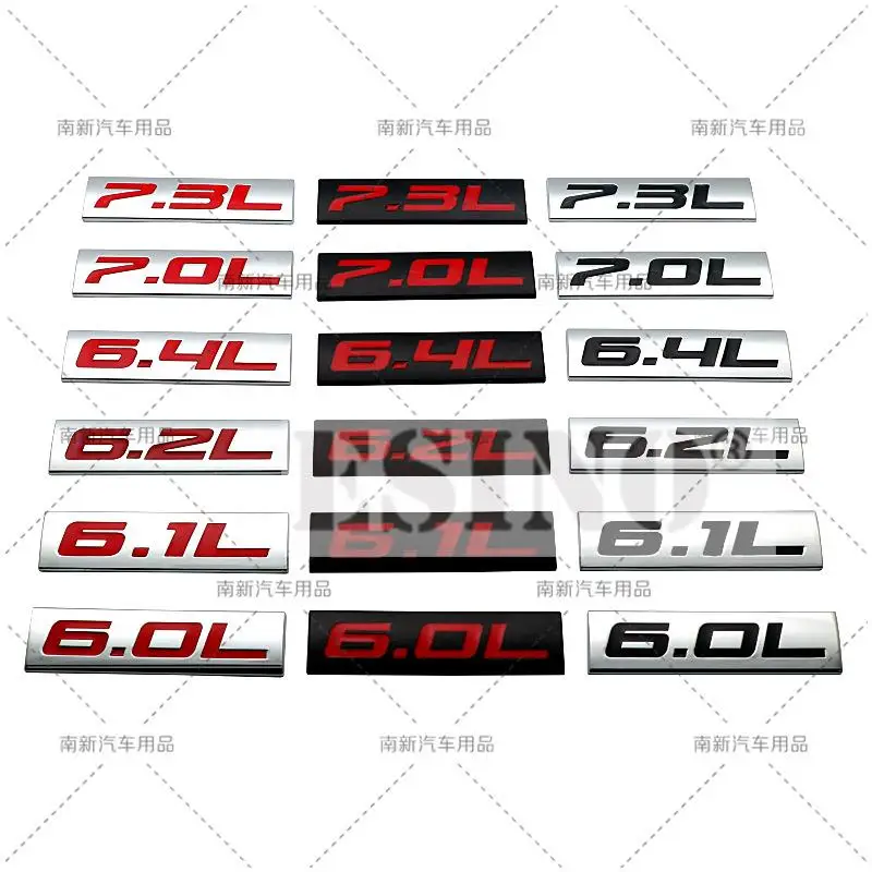 Car Styling 3D Metal Chrome Zinc Alloy Adhensive Emblem 6.0L 6.1L 6.2L 6.4L 7.0L 7.3L Body Trunk Fender Badge Accessory
Car Styling 3D Metal Chrome Zinc Alloy Adhensive Emblem 6.0L 6.1L 6.2L 6.4L 7.0L 7.3L Body Trunk Fender Badge Accessory