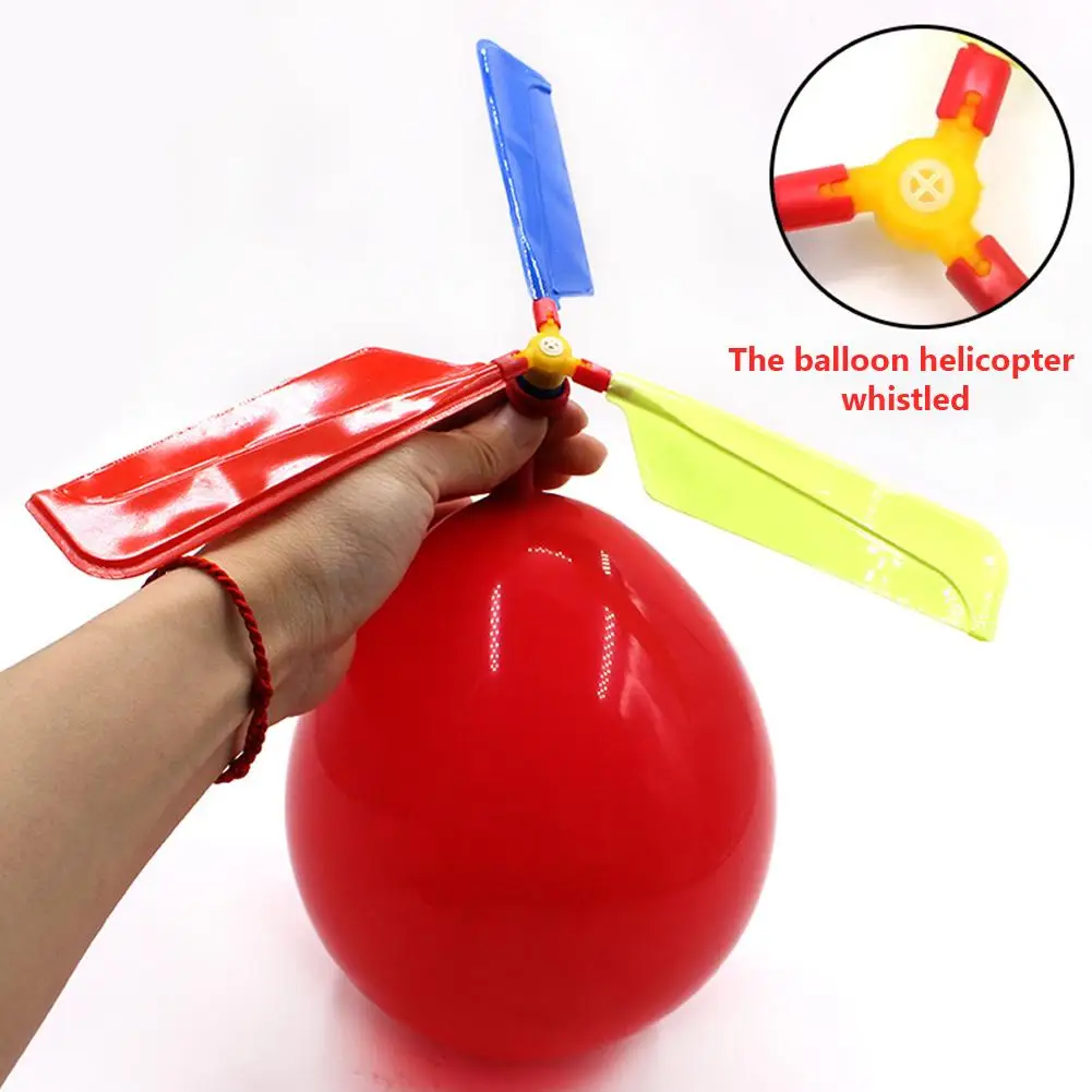 

5PCS Balloons Helicopter Flying With Whistle Children Outdoor Creative Balloon Propeller Funny Toy For Boys Girls