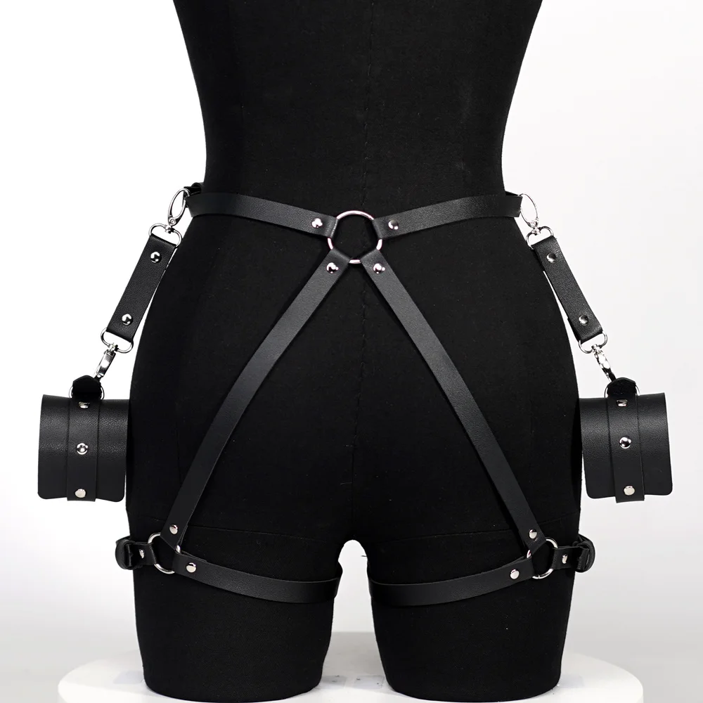 Women Sexy Leg Harness Thigh Garter Belt Leather Lingerie Sex Toys Bdsm Bondage Lingerie Goth Fetish Women Festival Rave Outfit Women Sexy Leg Harness Thigh Garter Belt Leather Lingerie Sex Toys Bdsm Bondage Lingerie Goth Fetish Women Festival Rave Outfit