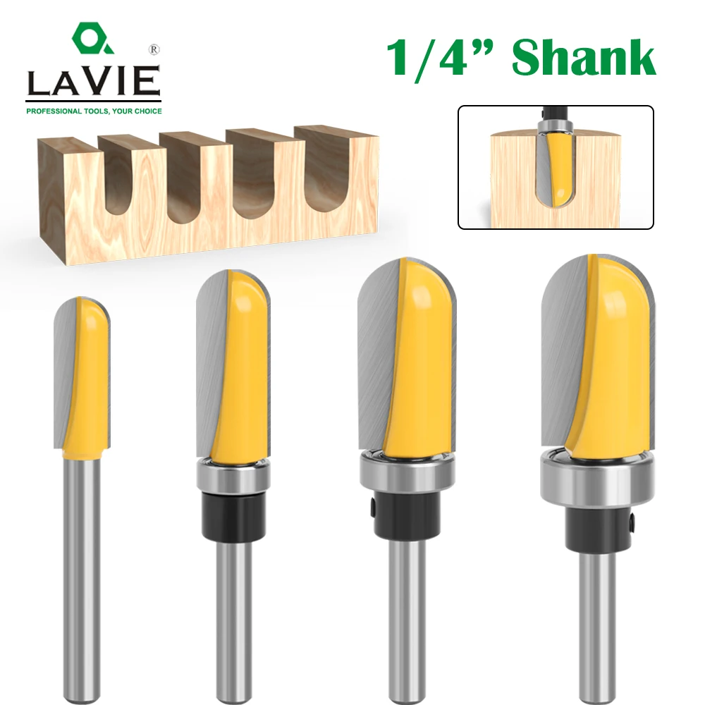 LAVIE 4pcs 1/4 Inch Shank Diameter Bowl Tray Router Bit Round Nose Milling Cutter With Bearing For Woodworking-C C07044FXT4A
LAVIE 4pcs 1/4 Inch Shank Diameter Bowl Tray Router Bit Round Nose Milling Cutter With Bearing For Woodworking-C C07044FXT4A