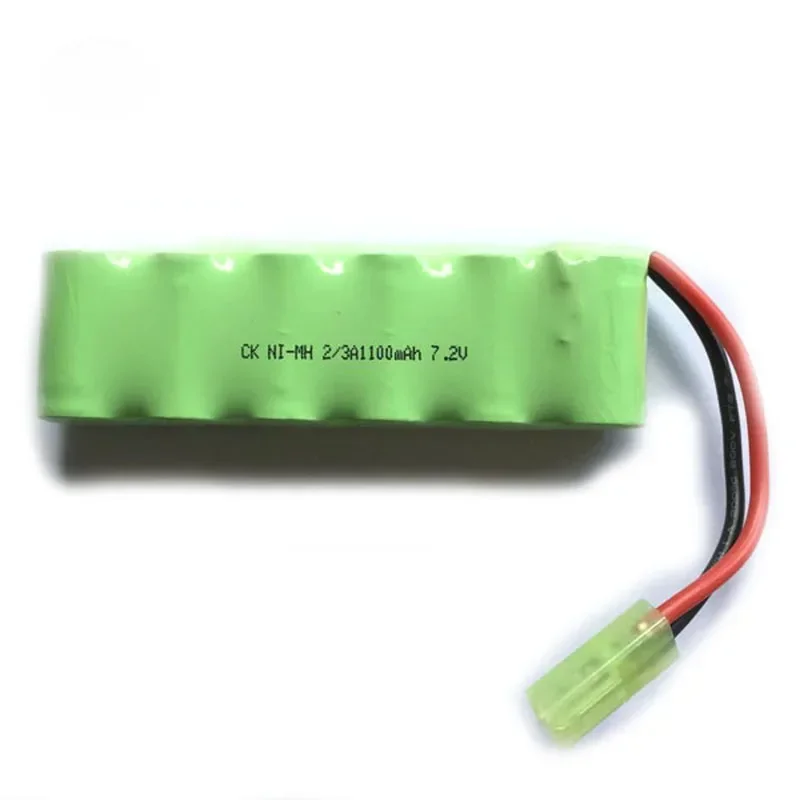 

High Quality 7.2V 1100mAh 6x 2/3A Rechargeable Ni-MH Battery Pack with Small Tamiya Connector for RC Cars RC Boat Remote Toys