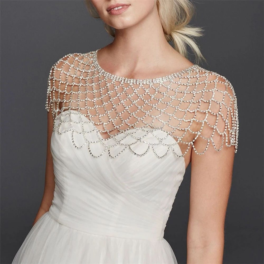 Luxury Mesh Rhinestone Shoulder Chain Necklace Wedding Accessories 2023 Dress Clothing Bride Body Chain Lingerie Jewelry Gift
Luxury Mesh Rhinestone Shoulder Chain Necklace Wedding Accessories 2023 Dress Clothing Bride Body Chain Lingerie Jewelry Gift