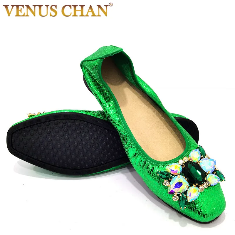 2022 Nigeria Green Color African Women's Flat Shoes Fashion Rhinestone Genuine Leather Loafers Comfortable Party Shoes
2022 Nigeria Green Color African Women's Flat Shoes Fashion Rhinestone Genuine Leather Loafers Comfortable Party Shoes