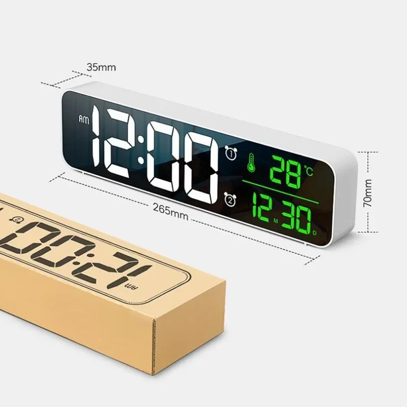 Clock LED Snooze Date USB New Display for Electronic Decoration Watch Temperature Room Mirror Alarm Desktop Digital Living
Clock LED Snooze Date USB New Display for Electronic Decoration Watch Temperature Room Mirror Alarm Desktop Digital Living