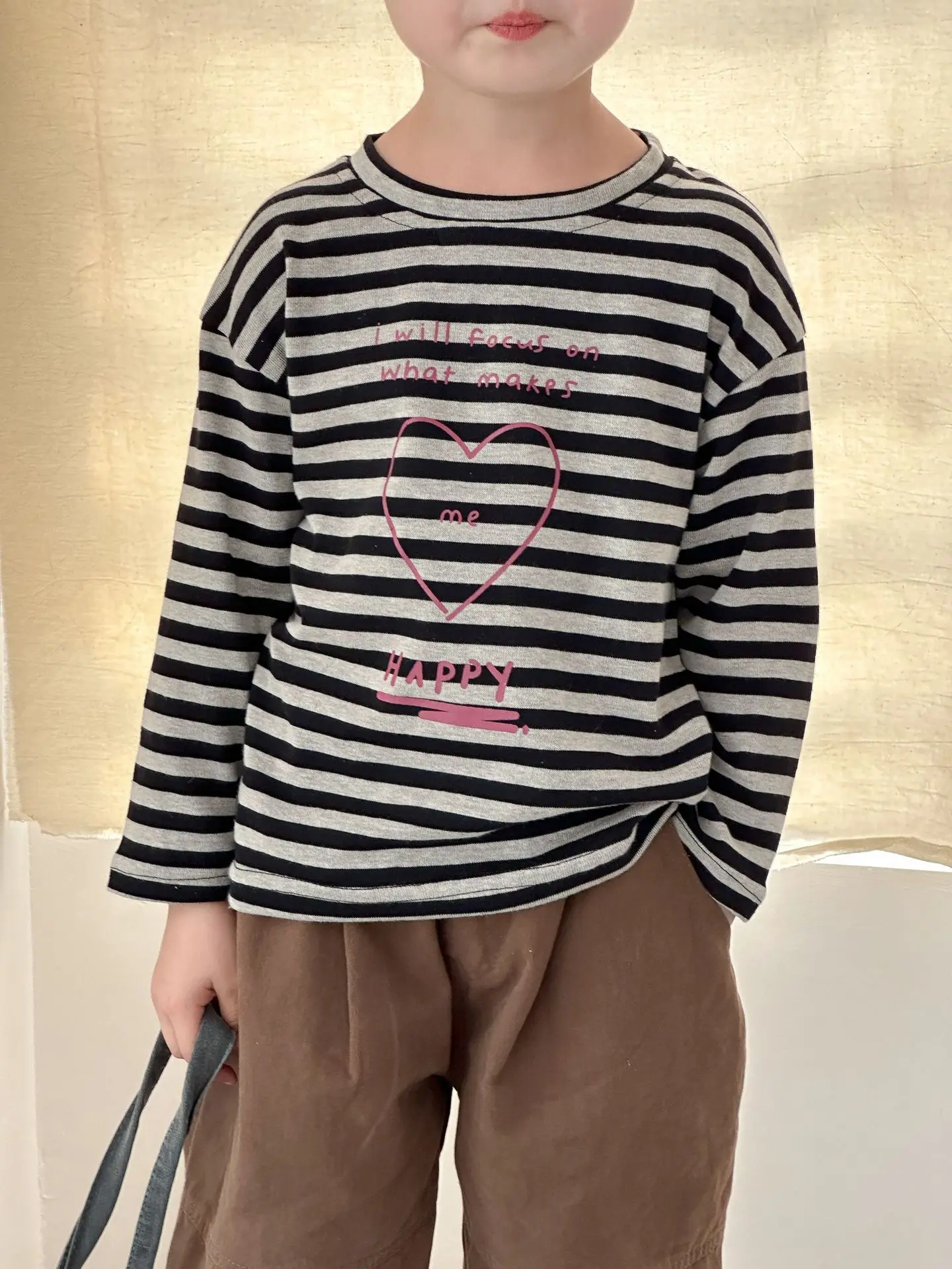 2025 Autumn New Children Long Sleeve T Shirts Cotton Girls Loose Striped Bottoming Shirt Boys Versatile Casual Tops Kids Clothes 31 S34f737b160ec490a80faf63054ecb103d