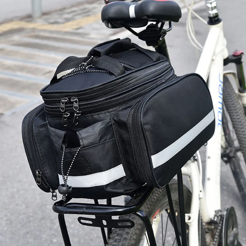 

Bicycle Bags Bike Seat Pannier MTB Cycling 27L Large Capacity Luggage Trunk Waterproof Bicycle Rear Carrier Pack with Rain Cover