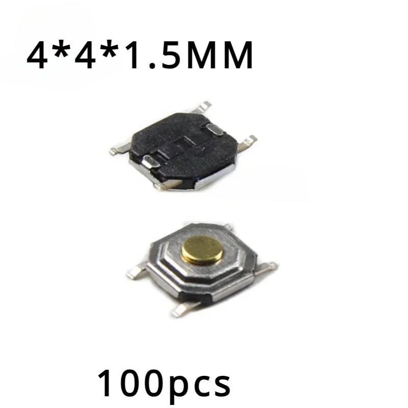 100PC/Lot SMD 4*4*1.5MM 4X4X1.5MM Tactile Tact Push Button Micro Switch Momentary
100PC/Lot SMD 4*4*1.5MM 4X4X1.5MM Tactile Tact Push Button Micro Switch Momentary