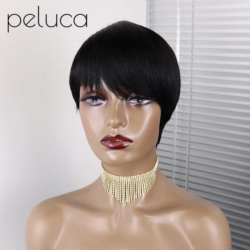 Short Pixie Cut Wigs For Women Human Hair Wigs Short Layered Cut Wigs With Bangs Bob Straight Brazilian Remy Cheaper Natural Wig
Short Pixie Cut Wigs For Women Human Hair Wigs Short Layered Cut Wigs With Bangs Bob Straight Brazilian Remy Cheaper Natural Wig