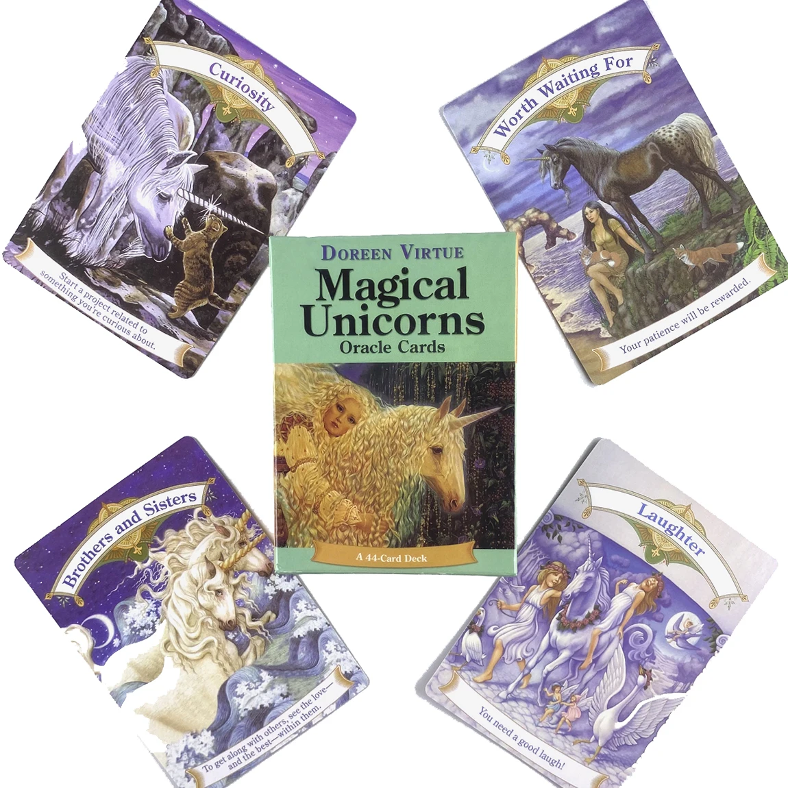 

Magical Unicorn Oracle Cards Leisure Party Table Game High Quality Fortune-telling Prophecy Tarot Deck With PDF Guidebook