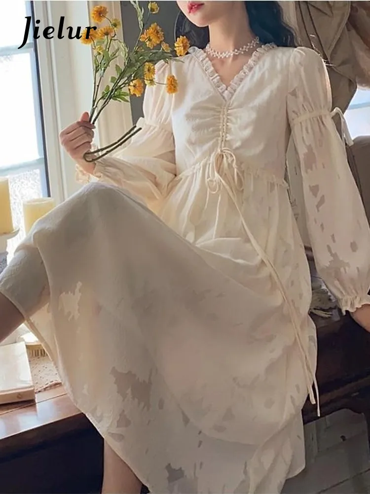 Jielur 2022 Spring Chiffon Elegant Midi Dress Women Long Sleeve Vintage Evening Party Dress Females Design One Piece Dress
Jielur 2022 Spring Chiffon Elegant Midi Dress Women Long Sleeve Vintage Evening Party Dress Females Design One Piece Dress