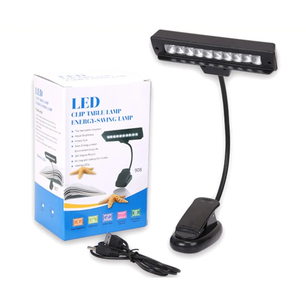Desk Lamp Music Stand Lamp LED Flexible Clip-on Music Stand Bedroom Reading Light USB Rechargeable 10LED Brightness Lamp
Desk Lamp Music Stand Lamp LED Flexible Clip-on Music Stand Bedroom Reading Light USB Rechargeable 10LED Brightness Lamp