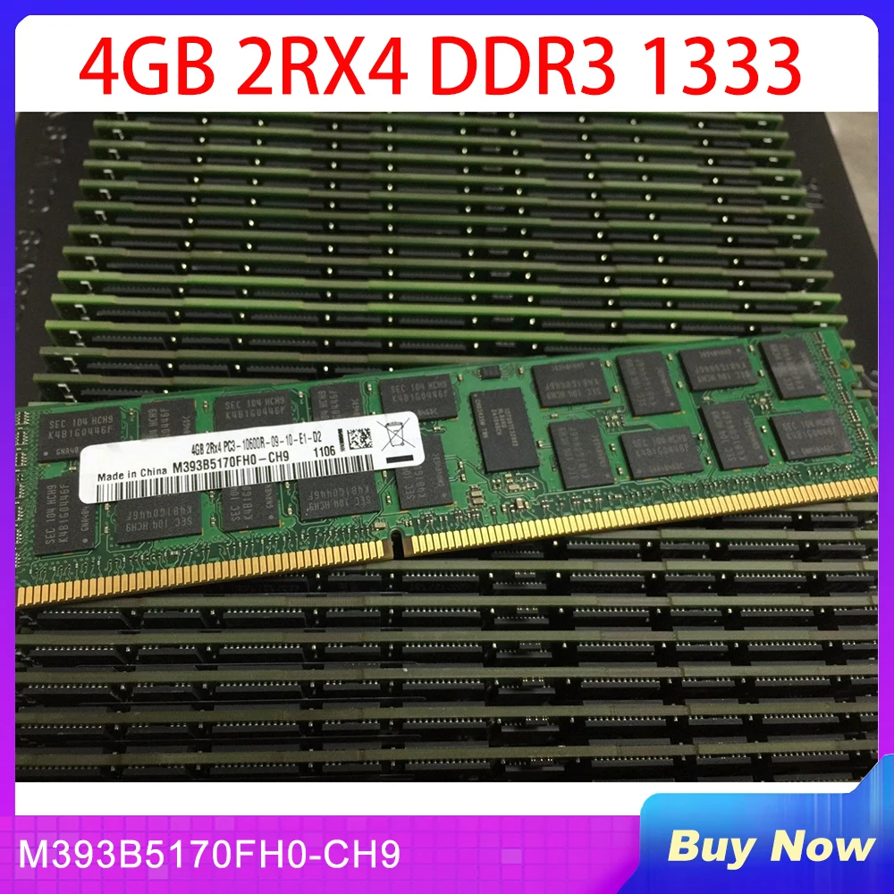 

Серверная память для Samsung RAM 4G 4GB 2RX4 DDR3 1333 PC3-10600R ECC REG M393B5170FH0-CH9