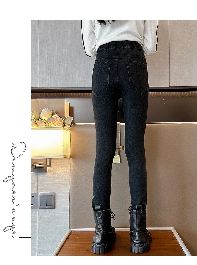 فتاة الشتاء عالية الخصر عزل نحيل الجينز للأطفال أسود أزرق الحرارية إغلاق المناسب الدنيم السراويل الطفل طماق الجينز السراويل فتاة الشتاء عالية الخصر عزل نحيل الجينز للأطفال أسود أزرق الحرارية إغلاق المناسب الدنيم السراويل الطفل طماق الجينز السراويل