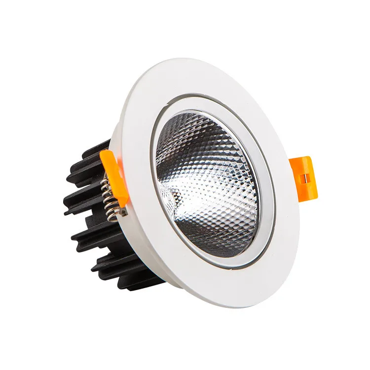 

Angle Adjustable LED Recessed Downlight Dimmable 5W 7W 9W 12W 15W 18W Epistar COB Chip Ceiling Spot Lamp with 110/220V Driver