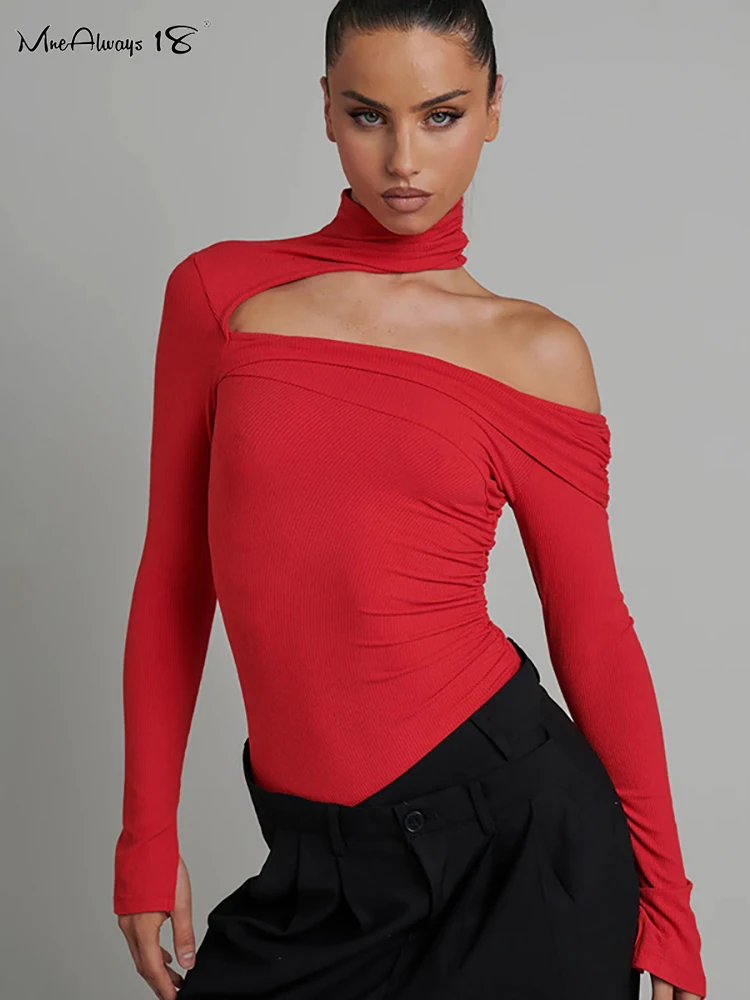 Mnealways18 пикантные однотонные облегающие футболки с воротником-халтером для женщин пуловер с длинным рукавом с вырезами Топы Весна Лето 2024 женские футболки
Mnealways18 пикантные однотонные облегающие футболки с воротником-халтером для женщин пуловер с длинным рукавом с вырезами Топы Весна Лето 2024 женские футболки