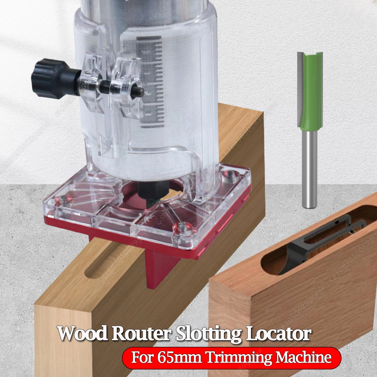 

Slotting Guide Base for 65mm Trimming Machine for 2 In 1 Furniture Concealed Connector and Buckle Fastener - Wood Milling Base