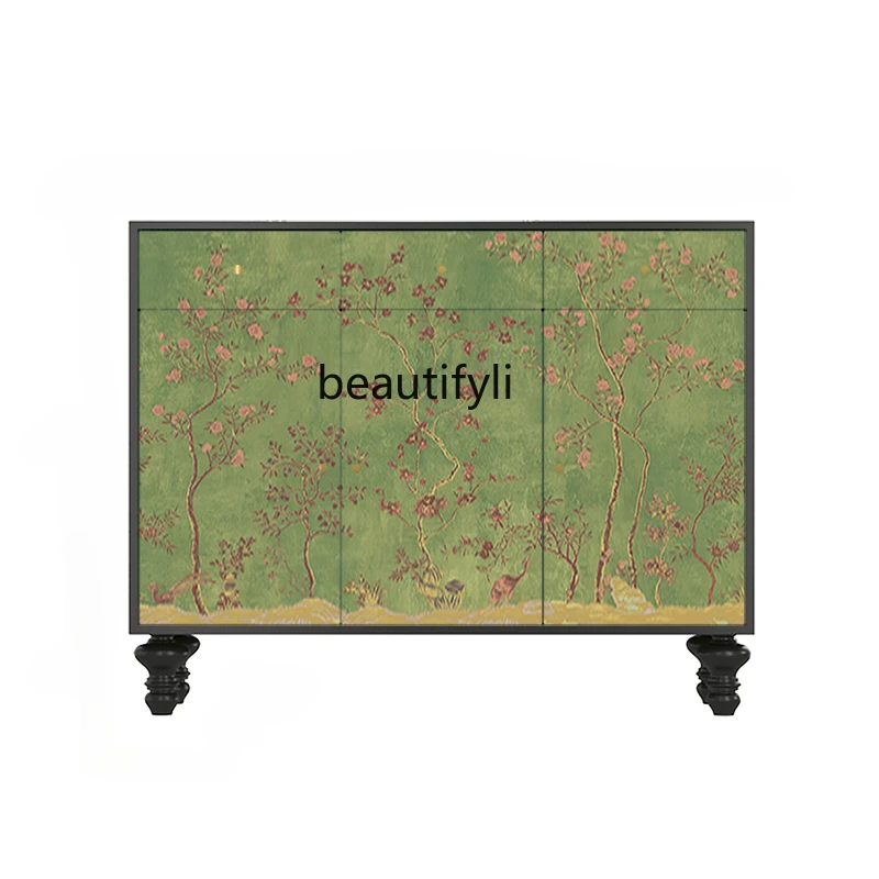 American Light Luxury Flowers and Birds Solid Wood Wall Entrance Cabinet Dining Room Storage Cabinet Home Sofa Decoration
American Light Luxury Flowers and Birds Solid Wood Wall Entrance Cabinet Dining Room Storage Cabinet Home Sofa Decoration