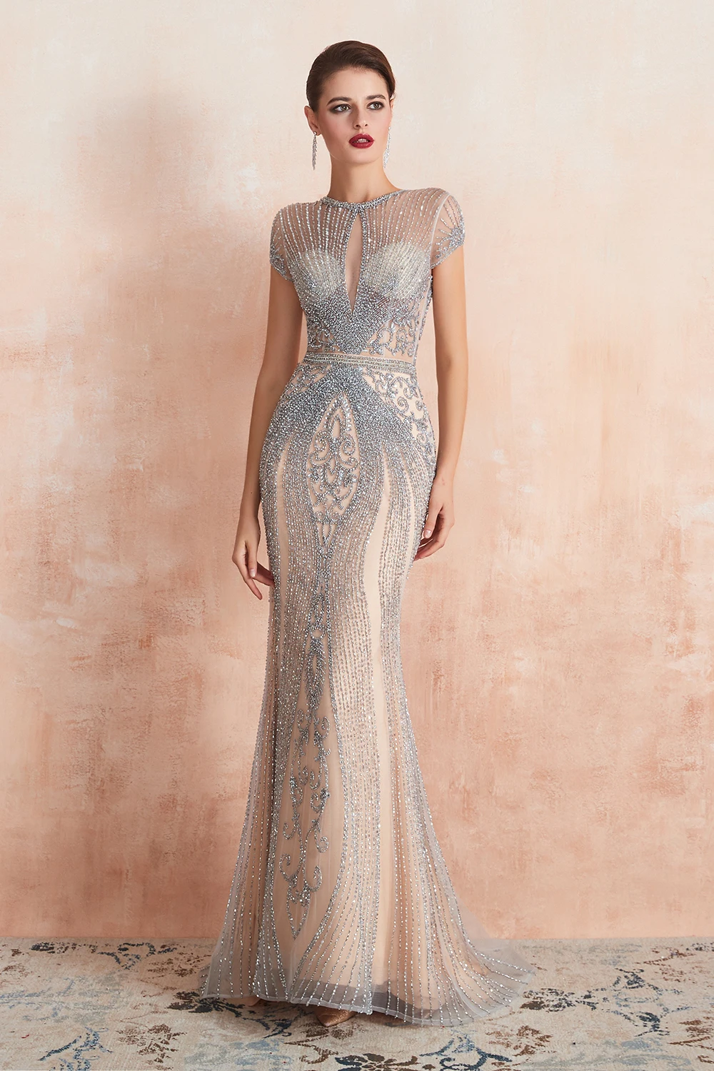 Luxury Beads Stones Mermaid Prom Dresses For Women Party 2024 Short Sleeves Sexy Sheer Back Evening Gowns Vestido De Festa
Luxury Beads Stones Mermaid Prom Dresses For Women Party 2024 Short Sleeves Sexy Sheer Back Evening Gowns Vestido De Festa