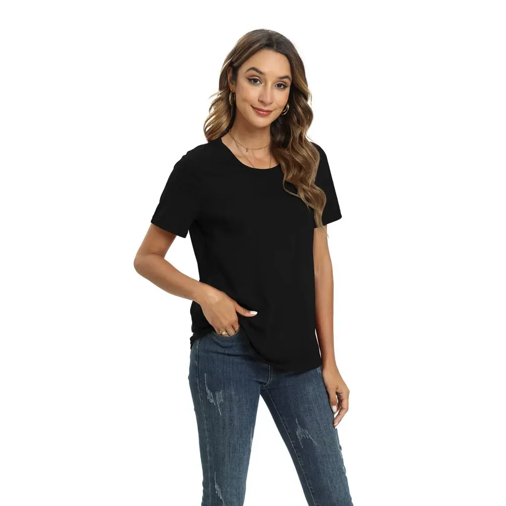 Top Women Short Sleeve T-shirt Lace Stitching Hollow Back Slim Fit T-shirt Short Sleeves Casual Tops 
Top Women Short Sleeve T-shirt Lace Stitching Hollow Back Slim Fit T-shirt Short Sleeves Casual Tops
