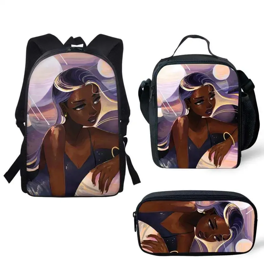 Afro Black Girl 3pc/set Backpack Women Daypack African Stylish Bookbag for Teen Kids Students School Bags Travel Laptop Backpack
Afro Black Girl 3pc/set Backpack Women Daypack African Stylish Bookbag for Teen Kids Students School Bags Travel Laptop Backpack