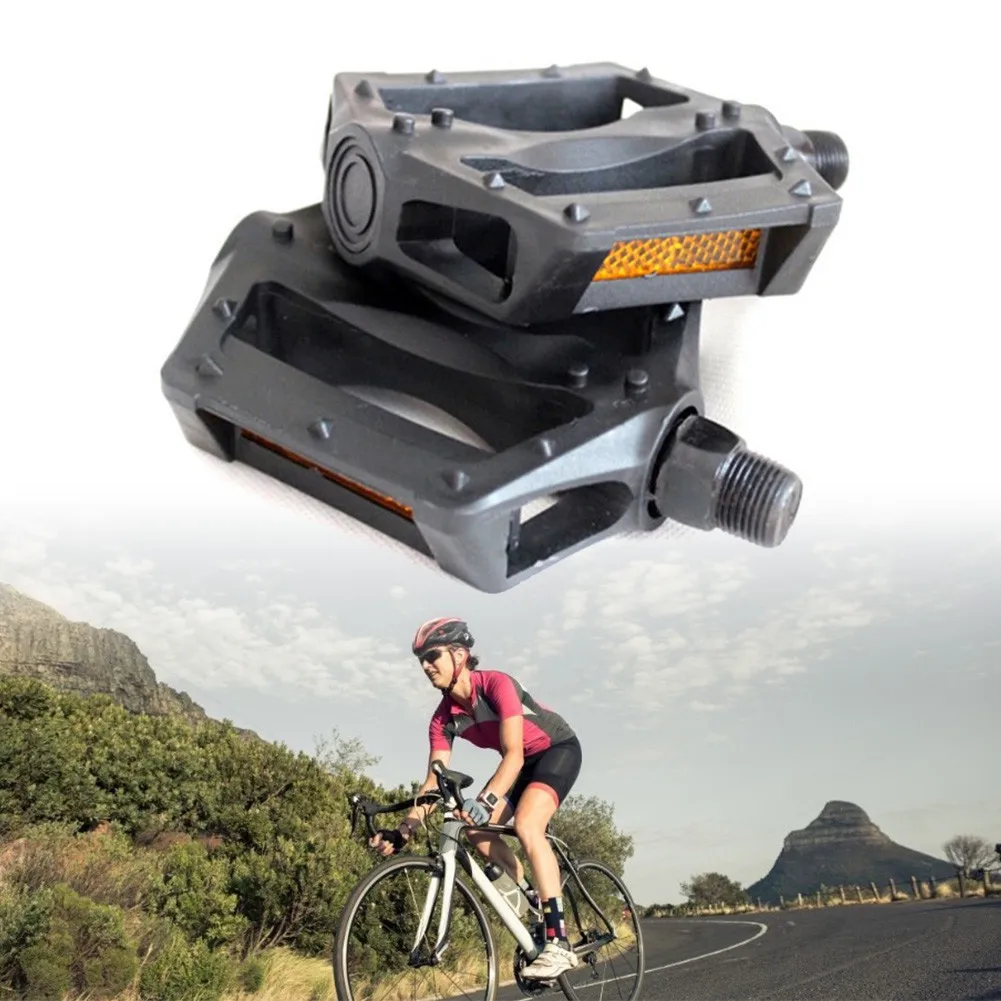 Bike Pedals Black Ball Bearings Built In Reflective Strips For All Road Mountain Cycles Bicycle Parts Accessories
Bike Pedals Black Ball Bearings Built In Reflective Strips For All Road Mountain Cycles Bicycle Parts Accessories