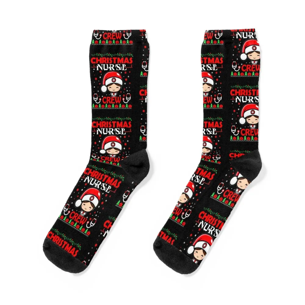 

Рождественские медсестринские носки, забавный подарок для медсестры, врача-медсестры, рождественские носки, компрессионные короткие носки с принтом для мужчин и женщин